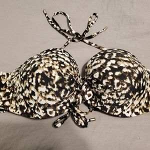 Lane Bryant / Cacique Leopard Print Swim Top